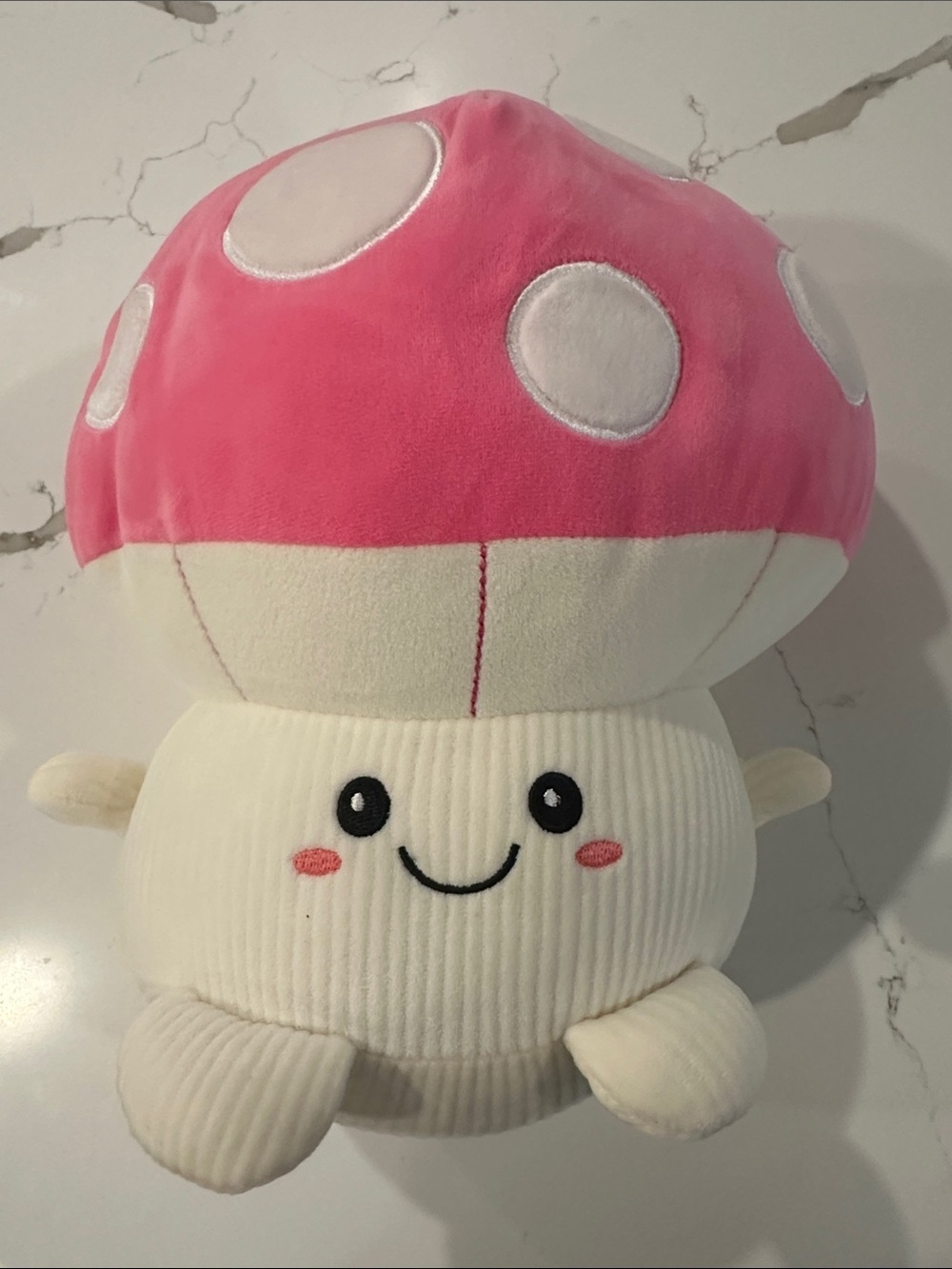 Pink Mushroom Plush Toy Smoochy Pals - Cute Kawaii Stuffed Animal 11”